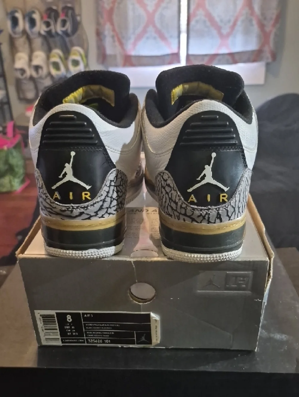Air Jordan Fusion 3 (AJF 3) 'White Black Varsity Maze' (2008) M8/W9.5 EUC W/BOX